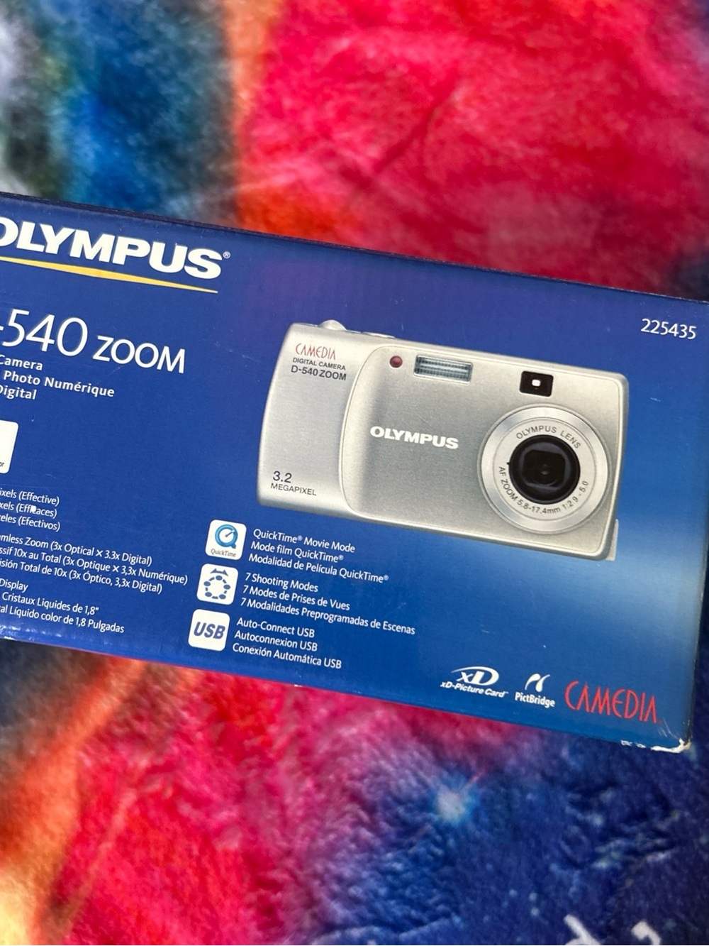 Olympus Silver Compact Digital Camera D-540 Zoom in Box